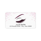 Makeup mit Glitzer-Effekt Adressaufkleber (Vorne)