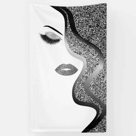 Makeup mit Glitzer-Effekt Banner (Vertikal)
