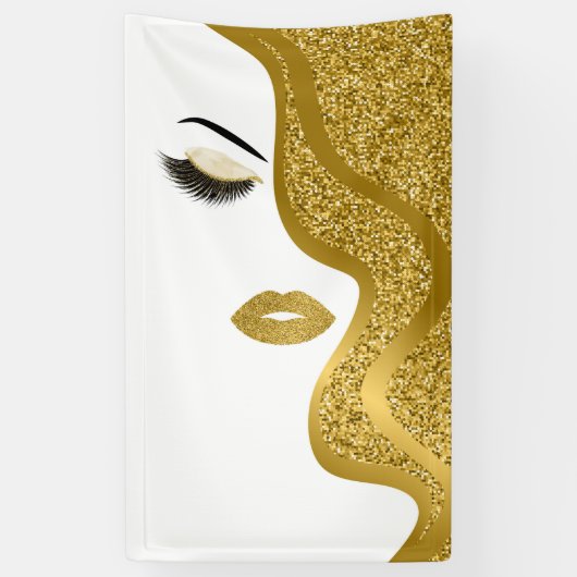 Makeup mit Glitzer-Effekt Banner (Vertikal)