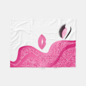 Makeup mit Glitzer-Effekt Fleecedecke (Vorderseite (Horizontal))