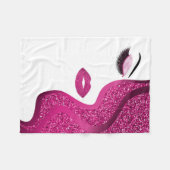 Makeup mit Glitzer-Effekt Fleecedecke (Vorderseite (Horizontal))