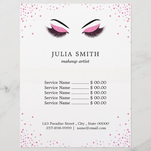 Makeup mit Glitzer-Effekt Flyer (Vorne)