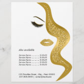 Makeup mit Glitzer-Effekt Flyer (Hinten)