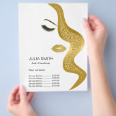 Makeup mit Glitzer-Effekt Flyer (Hand)