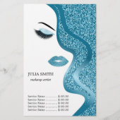Makeup mit Glitzer-Effekt Flyer (Vorne)