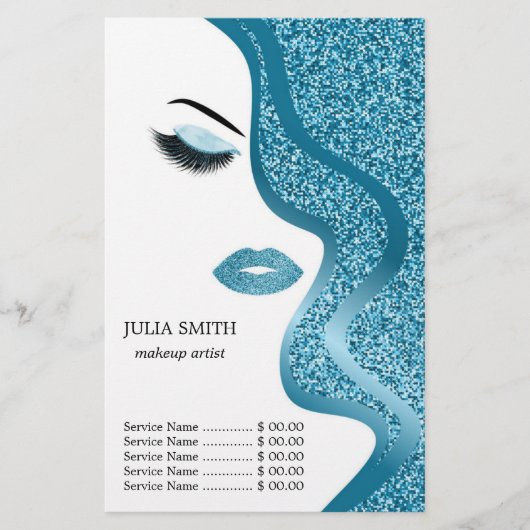 Makeup mit Glitzer-Effekt Flyer (Vorne)