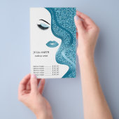 Makeup mit Glitzer-Effekt Flyer (Handgriff)