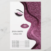 Makeup mit Glitzer-Effekt Flyer (Vorne)