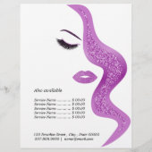 Makeup mit Glitzer-Effekt Flyer (Hinten)