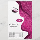 Makeup mit Glitzer-Effekt Flyer (Vorne)