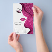 Makeup mit Glitzer-Effekt Flyer (Handgriff)