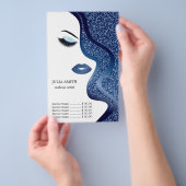 Makeup mit Glitzer-Effekt Flyer (Handgriff)