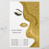 Makeup mit Glitzer-Effekt Flyer (Vorne)