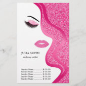 Makeup mit Glitzer-Effekt Flyer (Vorne)