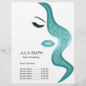 Makeup mit Glitzer-Effekt Flyer (Vorne)