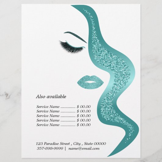 Makeup mit Glitzer-Effekt Flyer (Hinten)