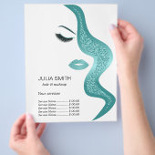 Makeup mit Glitzer-Effekt Flyer (Hand)