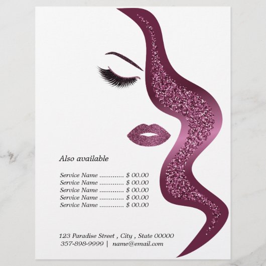 Makeup mit Glitzer-Effekt Flyer (Hinten)