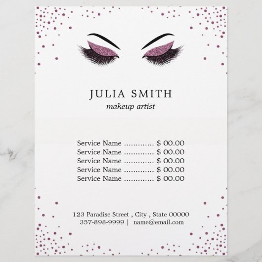 Makeup mit Glitzer-Effekt Flyer (Vorne)