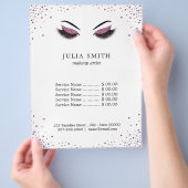 Makeup mit Glitzer-Effekt Flyer (Hand)
