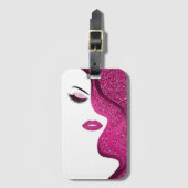 Makeup mit Glitzer-Effekt Gepäckanhänger (Vorderseite Vertikal)