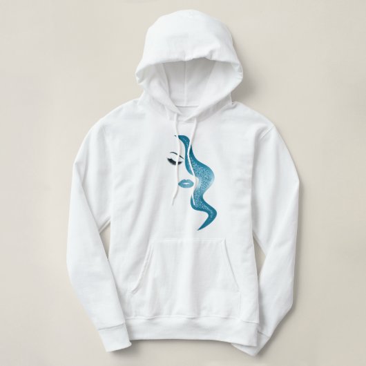 Makeup mit Glitzer-Effekt Hoodie (Design vorne)