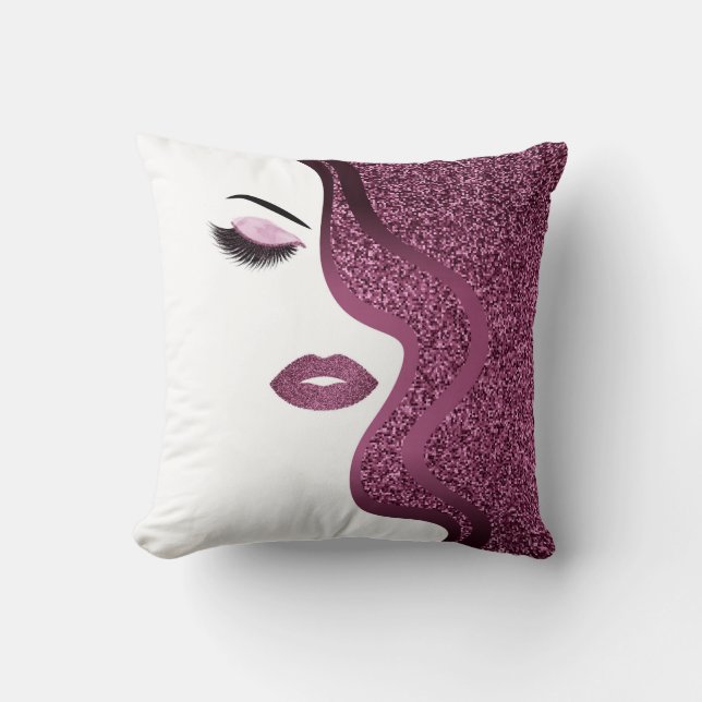 Makeup mit Glitzer-Effekt Kissen (Vorderseite)