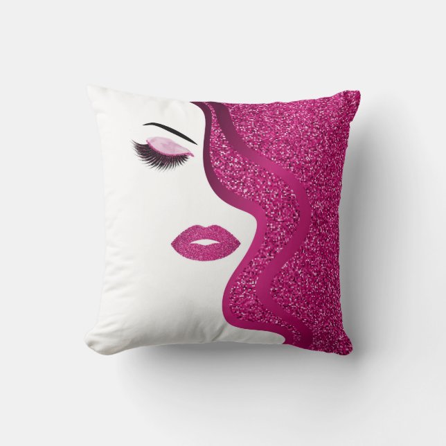 Makeup mit Glitzer-Effekt Kissen (Vorderseite)