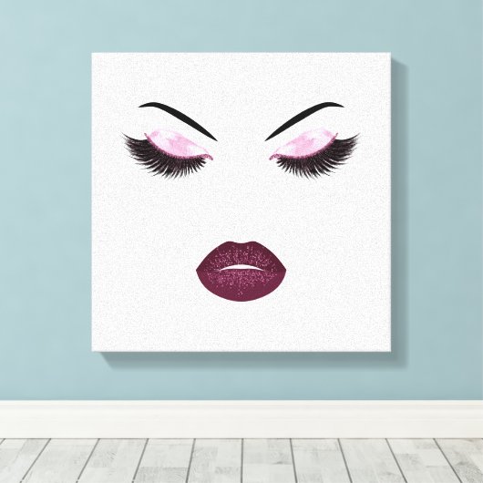 Makeup mit Glitzer-Effekt Leinwanddruck (Insitu (Holzboden))