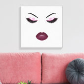 Makeup mit Glitzer-Effekt Leinwanddruck (Insitu (Wohnzimmer))