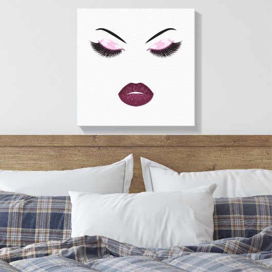 Makeup mit Glitzer-Effekt Leinwanddruck (Insitu (Schlafzimmer))