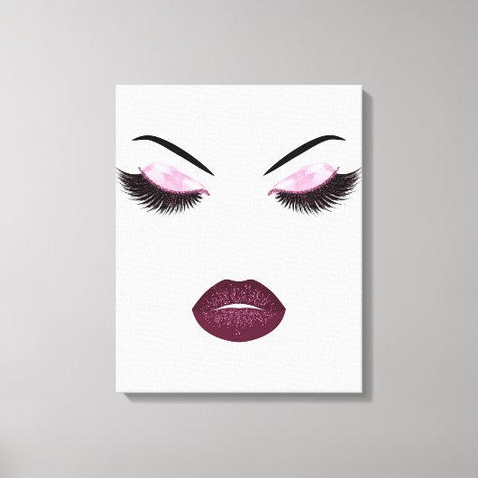 Makeup mit Glitzer-Effekt Leinwanddruck (Vorderseite)