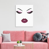 Makeup mit Glitzer-Effekt Leinwanddruck (Insitu (Wohnzimmer))