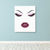 Makeup mit Glitzer-Effekt Leinwanddruck (Insitu (Holzboden))