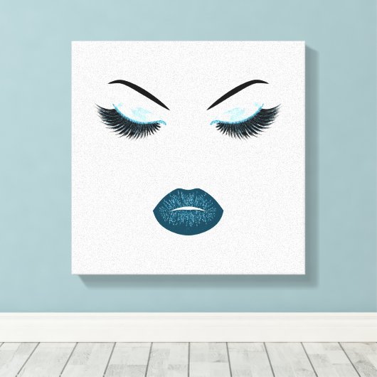 Makeup mit Glitzer-Effekt Leinwanddruck (Insitu (Holzboden))