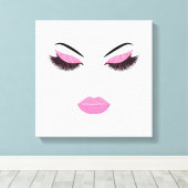 Makeup mit Glitzer-Effekt Leinwanddruck (Insitu (Holzboden))