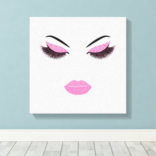 Makeup mit Glitzer-Effekt Leinwanddruck (Insitu (Holzboden))