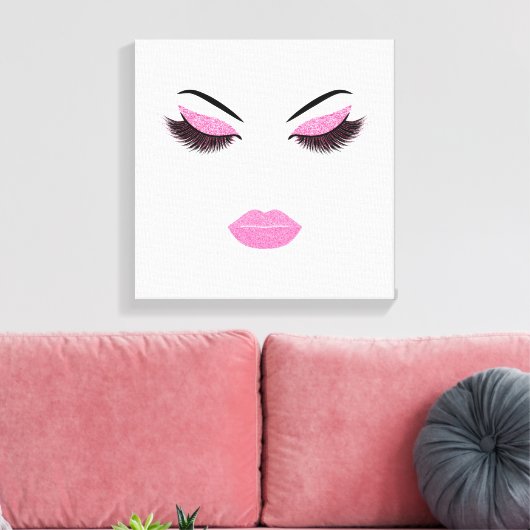 Makeup mit Glitzer-Effekt Leinwanddruck (Insitu (Wohnzimmer))