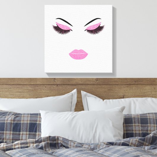 Makeup mit Glitzer-Effekt Leinwanddruck (Insitu (Schlafzimmer))