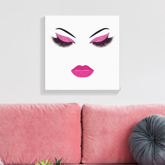 Makeup mit Glitzer-Effekt Leinwanddruck (Insitu (Wohnzimmer))