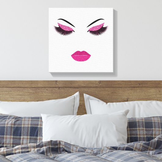 Makeup mit Glitzer-Effekt Leinwanddruck (Insitu (Schlafzimmer))