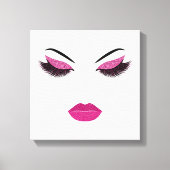 Makeup mit Glitzer-Effekt Leinwanddruck (Vorderseite)