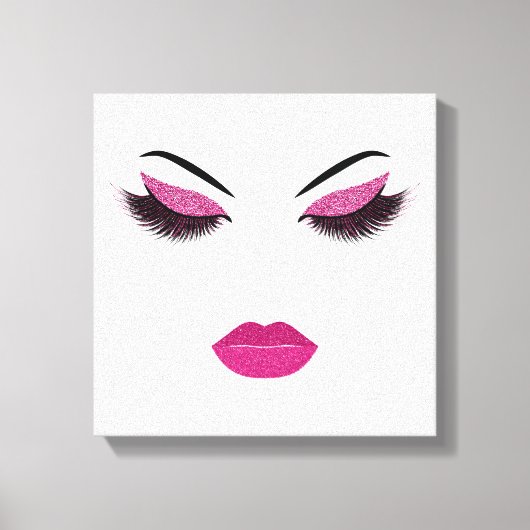 Makeup mit Glitzer-Effekt Leinwanddruck (Vorderseite)