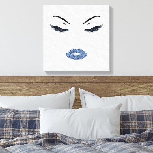 Makeup mit Glitzer-Effekt Leinwanddruck (Insitu (Schlafzimmer))