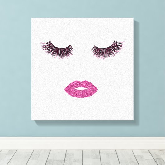 Makeup mit Glitzer-Effekt Leinwanddruck (Insitu (Holzboden))