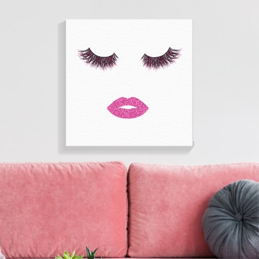 Makeup mit Glitzer-Effekt Leinwanddruck (Insitu (Wohnzimmer))