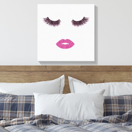 Makeup mit Glitzer-Effekt Leinwanddruck (Insitu (Schlafzimmer))