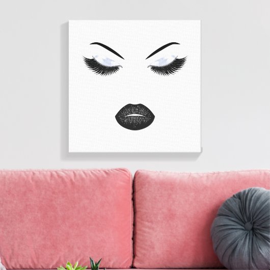 Makeup mit Glitzer-Effekt Leinwanddruck (Insitu (Wohnzimmer))