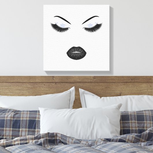 Makeup mit Glitzer-Effekt Leinwanddruck (Insitu (Schlafzimmer))