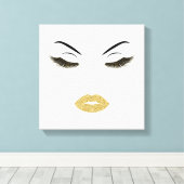 Makeup mit Glitzer-Effekt Leinwanddruck (Insitu (Holzboden))